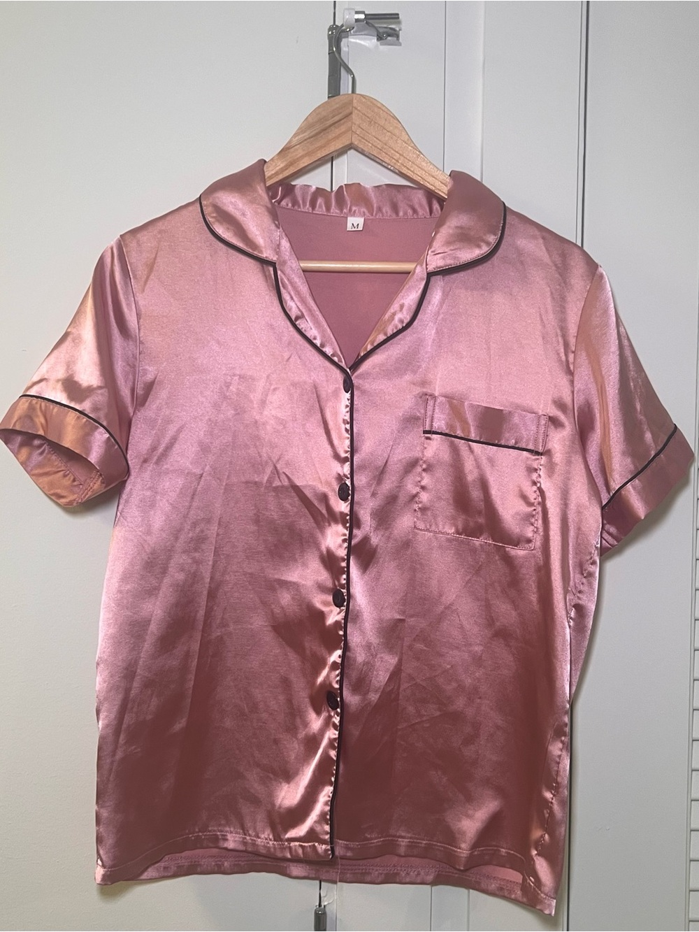 Silky Rose Pink Short Sleeve Pajama set